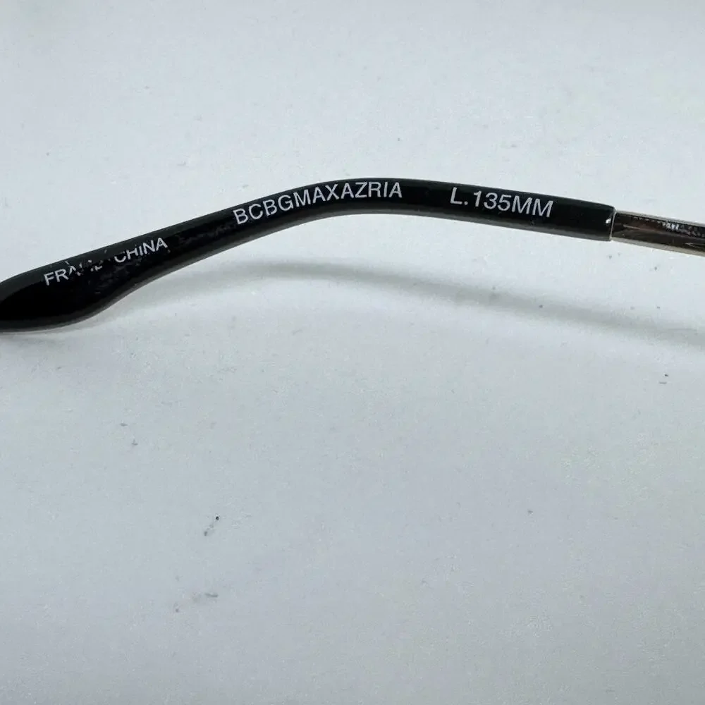 BCBGMAXAZRIA Eyeglasses Frames PEYTON‎ BLACK Gold Cat Eye 53-16-140 H17569